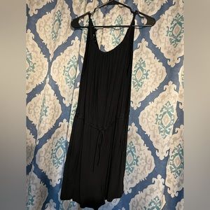 Black XL romper with tie on waist
